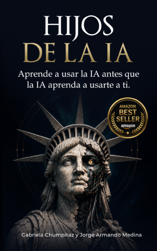 Portada del libro Hijos de la IA de Gabriela Chumpitaz y Jorge Armando Medina